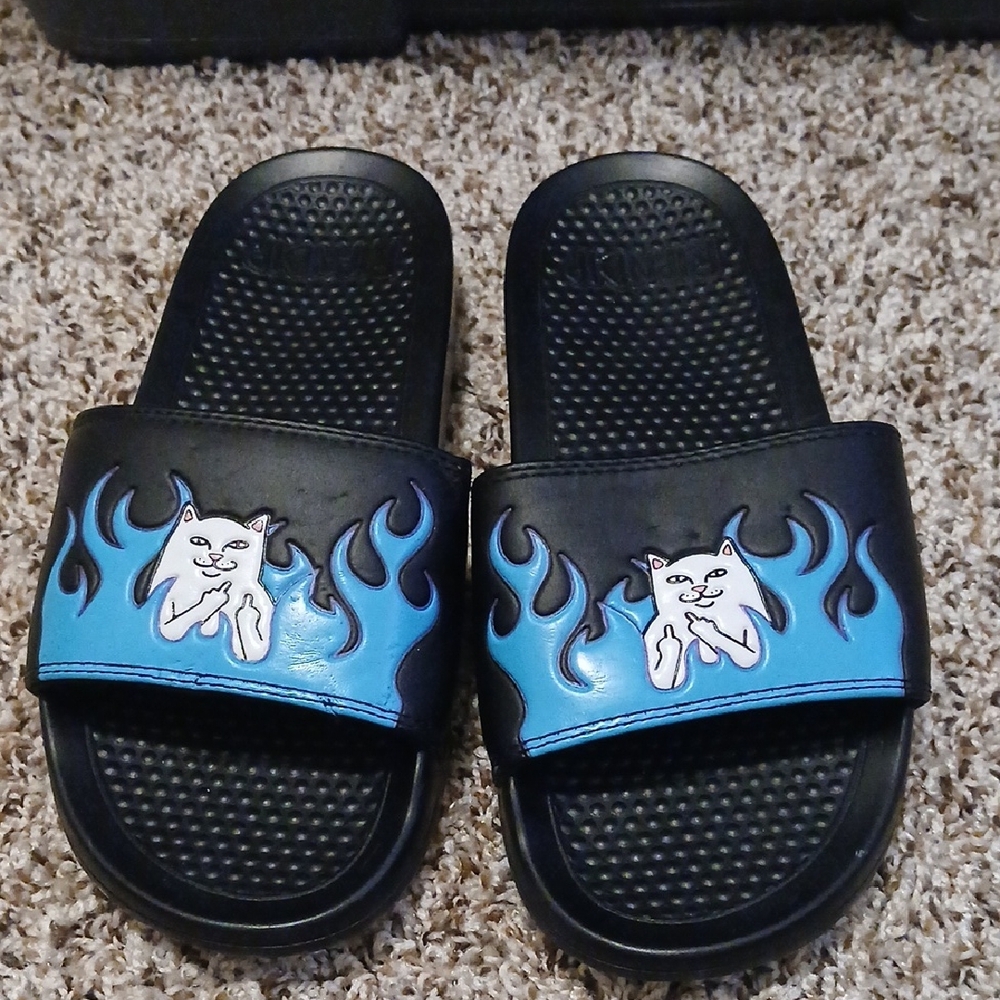 Rip N Dip Welcome to Heck Slides Black Blue